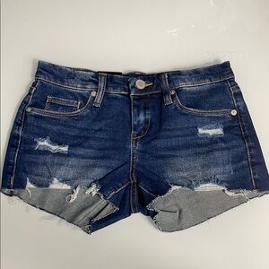 New Blank NYC The Astor Distressed Denim Cut Off Shorts Size 24
